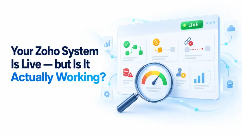 zoho is live, but is it working or you need a zoho rebuild